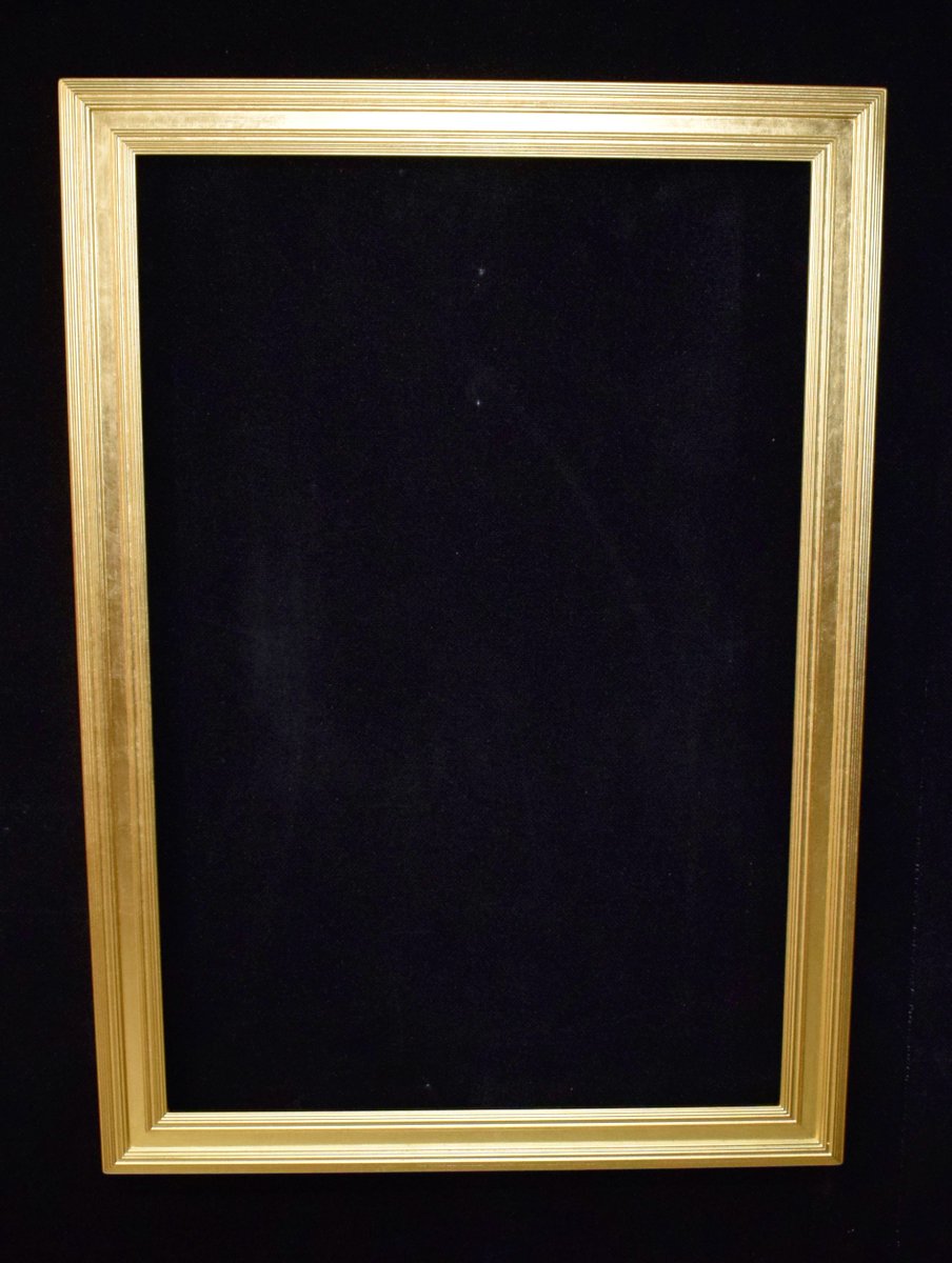 This 3' Whistler frame looks incredible!!! It has been water gilt in 23ct gold leaf across the whole frame making it stand out in any setting. #gold #watergilding #framing #goldleaf #pictureframing #bespoke #art