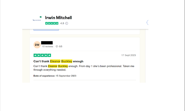 IM_MillyRoss's tweet photo. 2 fab client reviews for the Resolve Team this month!
#IrwinMitchell #personalinjury #IMSheffield https://t.co/I4dGJqCoiZ