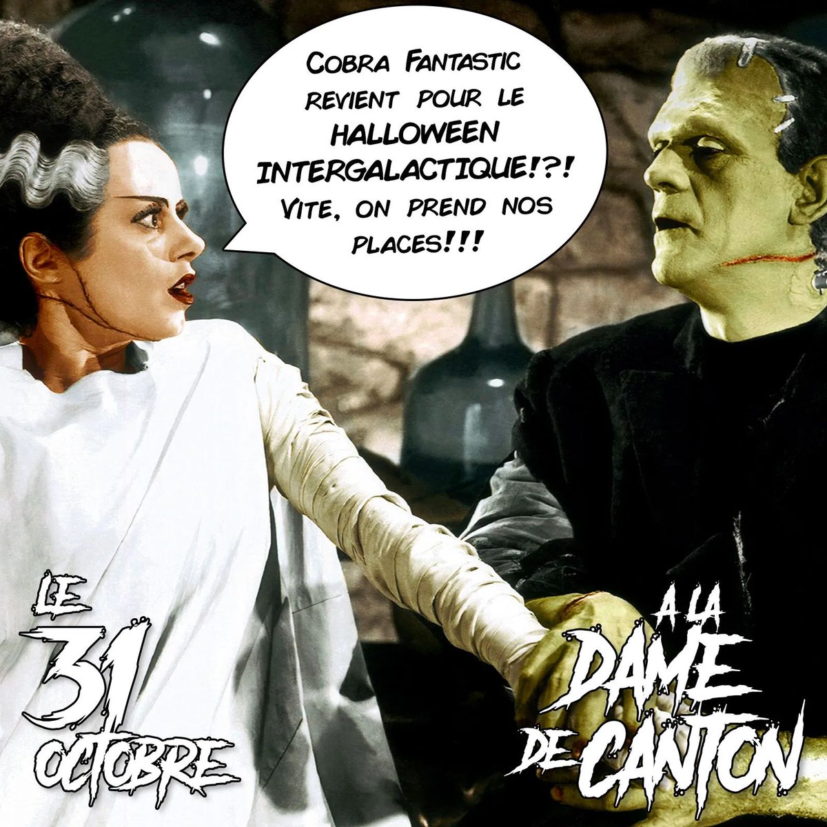 N'ayez pas (trop) peur...Cobra Fantastic revient pour la troisième édition du Halloween Intergalactique à <a href="/ladamedecanton/">La Dame De Canton</a> ! Vite, prenez vos places...avant qu'il ne soit trop tard !!!

Cliquez le lien ou tapez cobrafantastic.space/concerts →