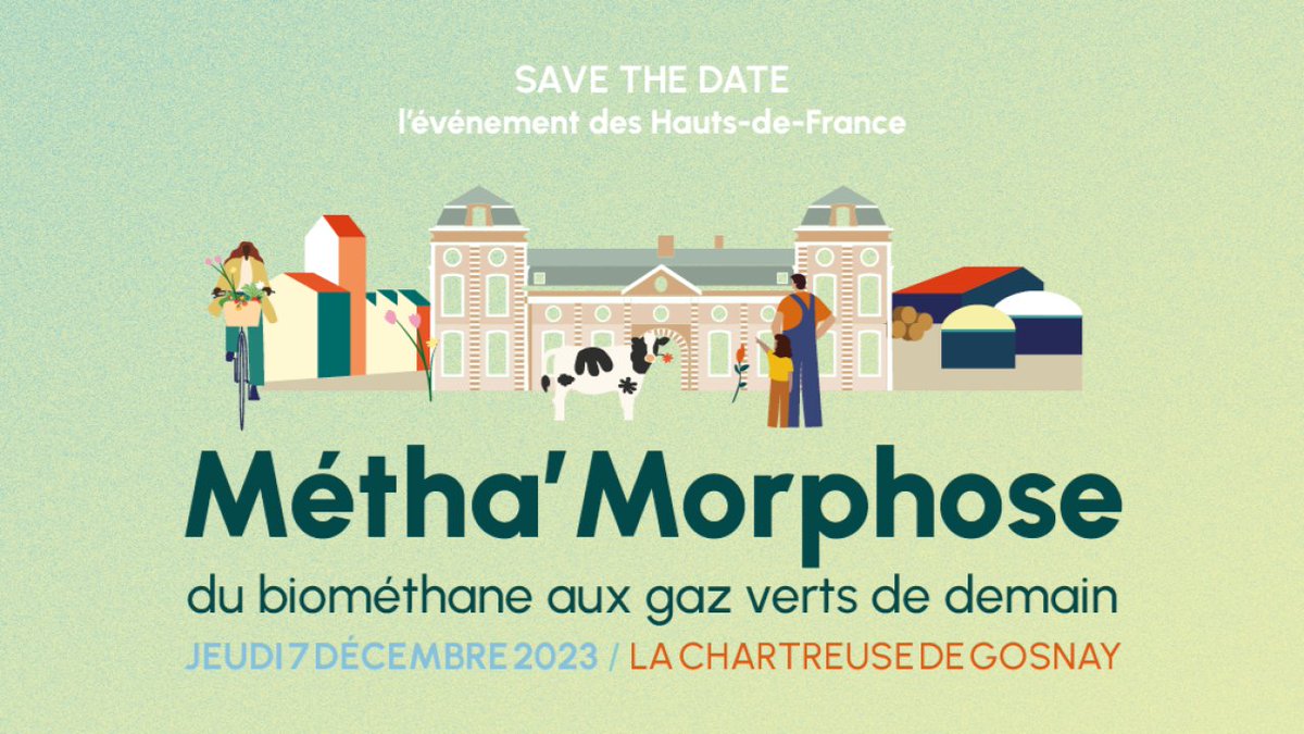 [#Rev3CNous] 
 
📅 Le 7/12, ne manquez pas l’événement du biométhane injecté en #hautsdefrance : Métha’Morphose
 
✅ Au programme, des ateliers, des plénières et un village de la méthanisation…

➕ d'infos 👉 rev3.hautsdefrance.fr/evenement/meth…