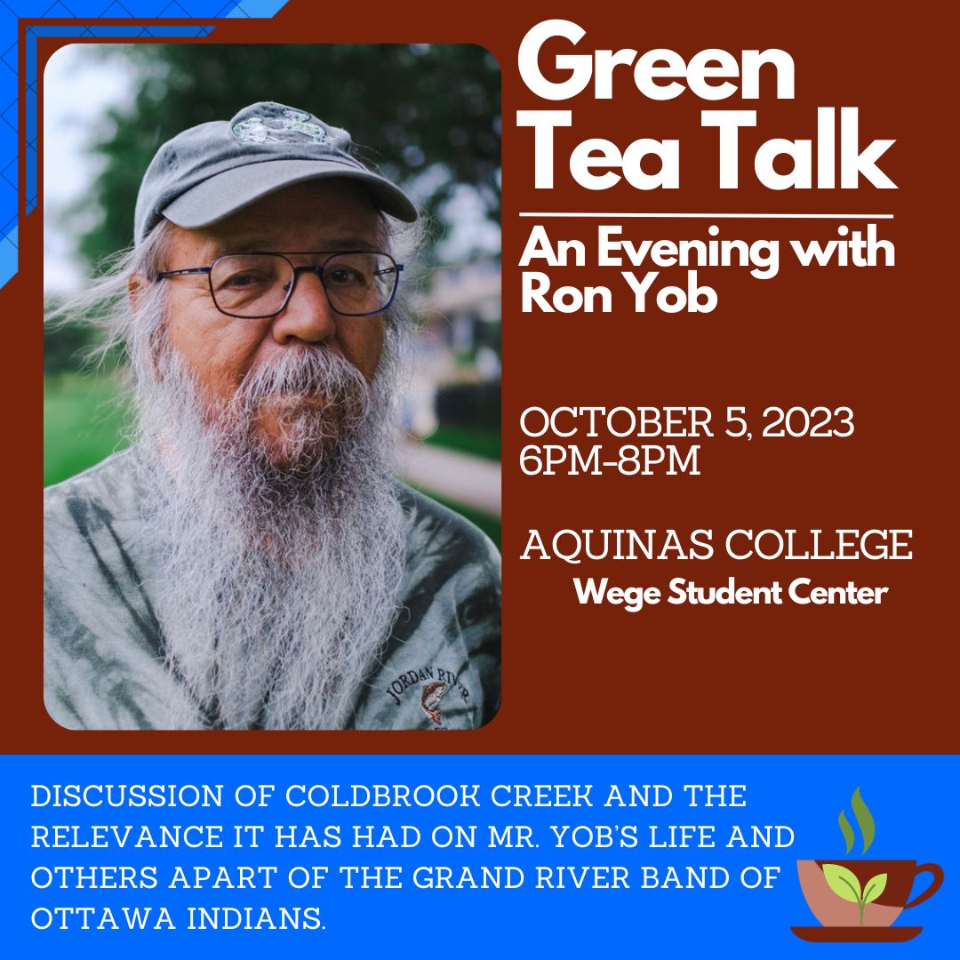 AQSustains's tweet photo. Save the date! Next Thursday, we will be hosting the first Green Tea Talk of the semester. 

Attendees can expect to learn about the importance and ecological relevance of Coldbrook Creek to the Grand River Bands of Ottawa Indians. 

We hope to see you there. #BeASustainableSaint https://t.co/1HWR02rpOp
