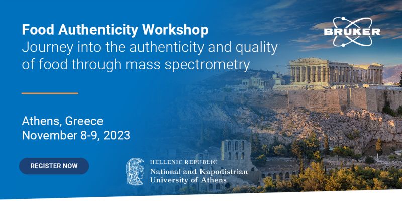 Sign up now to participate in Bruker/UOA #foodsecurity 2-day workshop Nov 8-9. #MassSpec is revolutionizing food adulterant testing. Explore novel #foodsafety methods. Gain insights from global #foodscience experts. Join the discussion shorturl.at/iA048