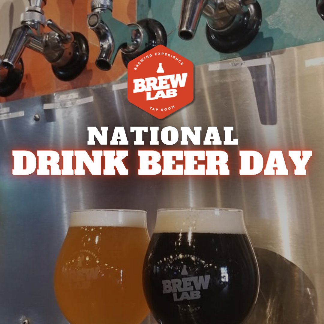 As if we needed a reason... 🍻🎉 

#DrinkBeerDay #NationalDrinkBeerDay #BrewLabVibes #CheersToGoodTimes