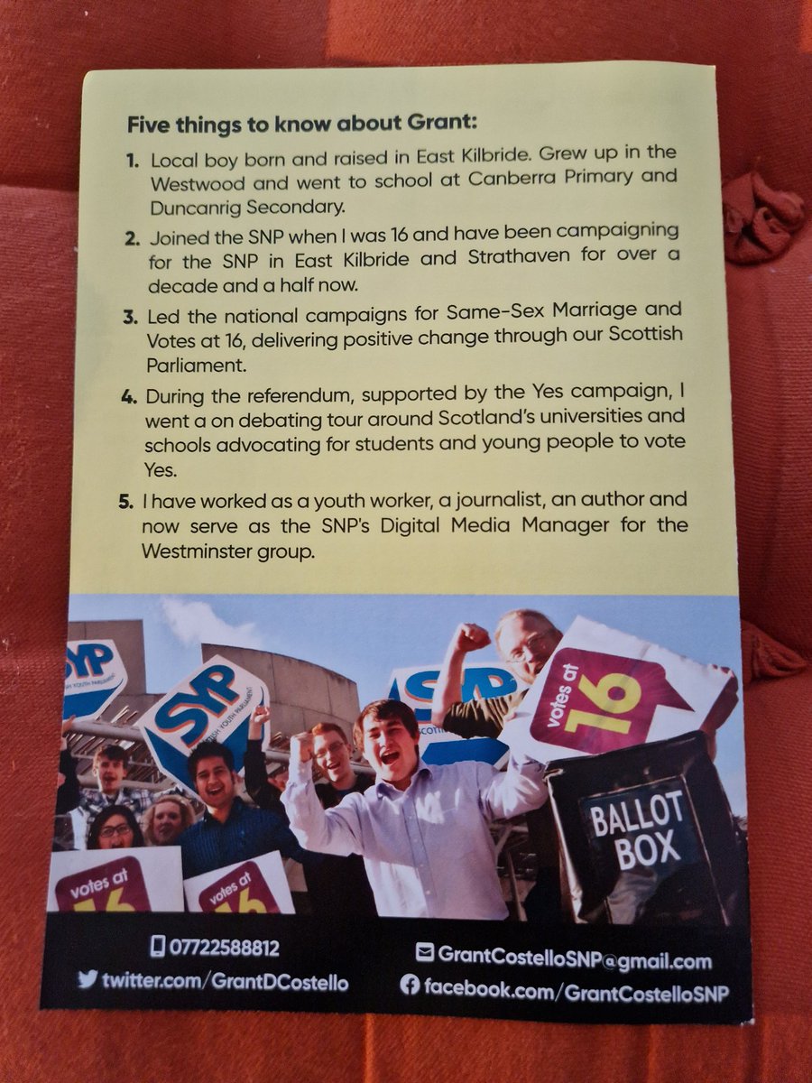 @WingsScotland He was at my parents door earlier on. They didn't have the heart to tell him that they'd had already voted for @DrLisaCameronMP. 

This is the leaflet he's handing out.