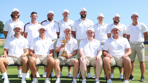 Good news for USA. Europe thinks they are playing tennis. #allwhites? #RyderCup2023