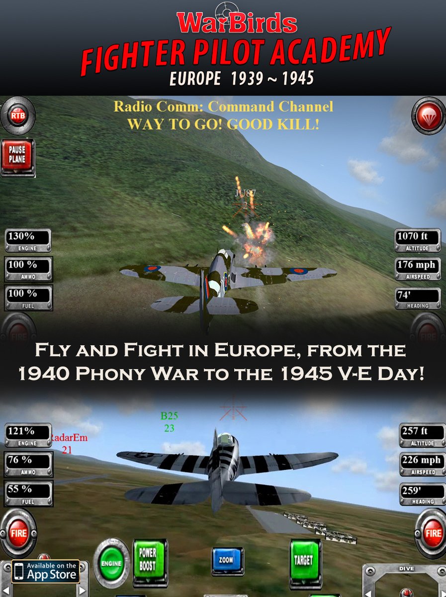 totalsims's tweet image. WWII News: Germany's Reign of Terror: The Fight for Sky Dominance in WW1. Fly WWII Fighters on your iOS Mobile device, from iEntertainment Network (OTCBB) tinyurl.com/2pnjjste Watch Here! tinyurl.com/4nsk26c5
#warbirds #flightsimulators #flightgames #onlinegames #IENT