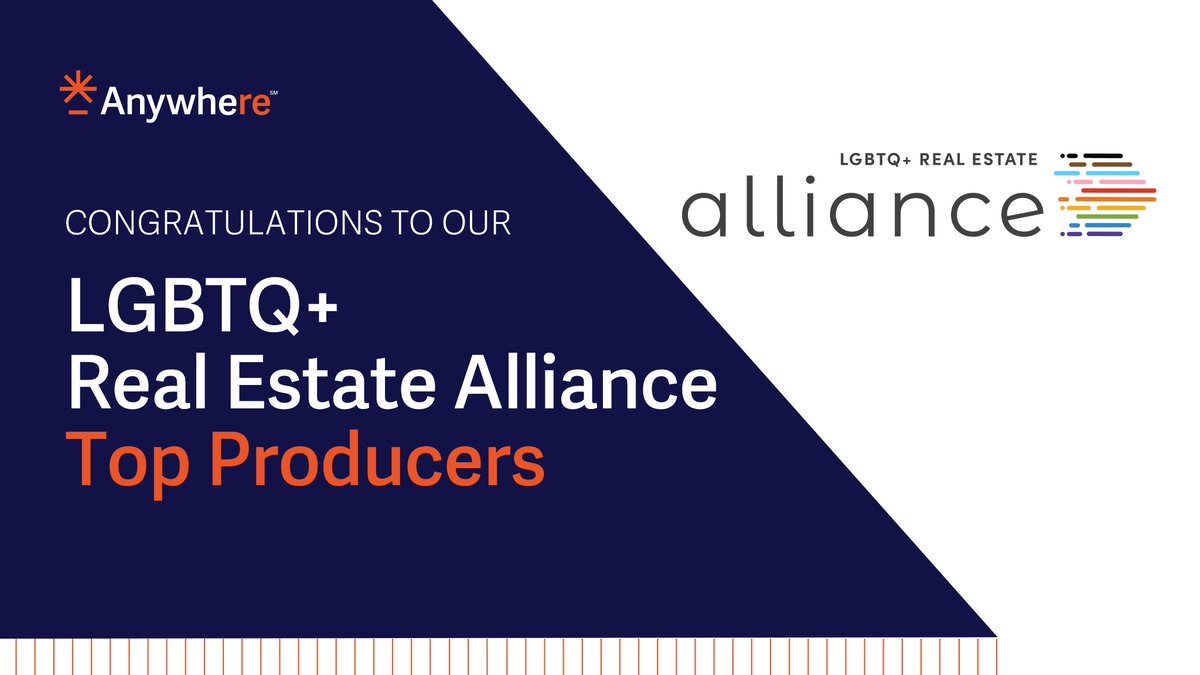 Anywhere Real Estate Inc. (@anywhere_re) on Twitter photo Congratulations to our affiliated agents included on <a href="/LGBTQre/">LGBTQ+ Real Estate Alliance</a>'s Top Producers list. Together they accounted for over 30% of the Individual Sales Volume category and Individual Sides categories. #WeAreAnywhere ow.ly/yGFW50PQJ8L Congratulations to our affiliated agents included on <a href="/LGBTQre/">LGBTQ+ Real Estate Alliance</a>'s Top Producers list. Together they accounted for over 30% of the Individual Sales Volume category and Individual Sides categories. #WeAreAnywhere ow.ly/yGFW50PQJ8L