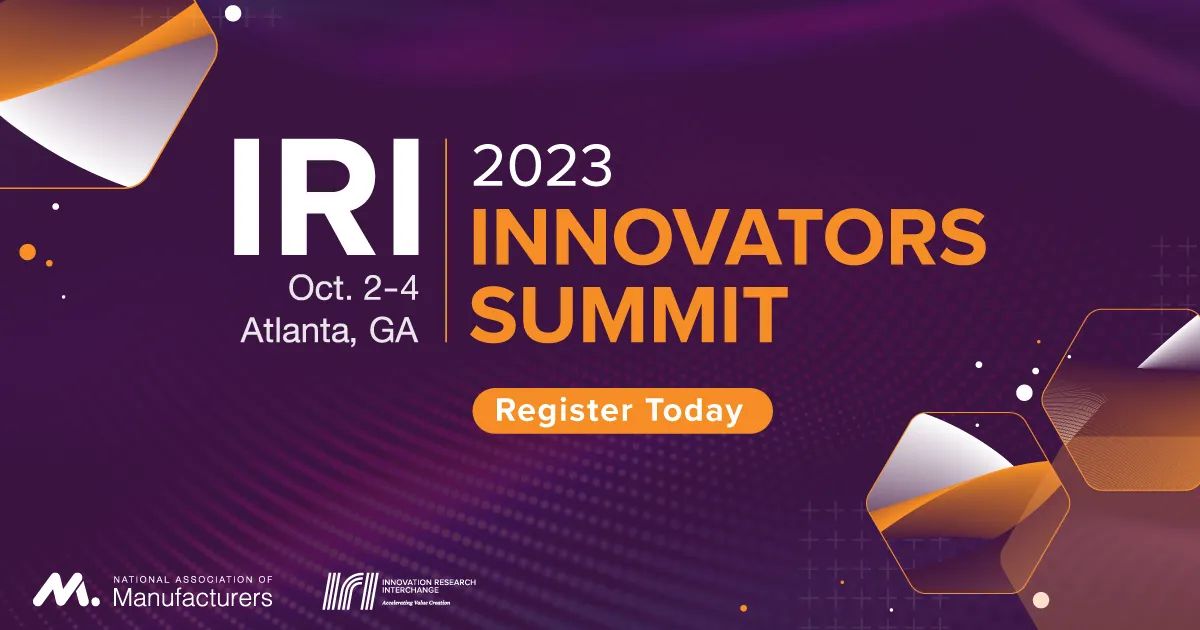 Last chance to connect with the innovation community this year in Atlanta. Register now for the #IRIInnovatorsSummit before it’s too late: buff.ly/3XVsL3l.