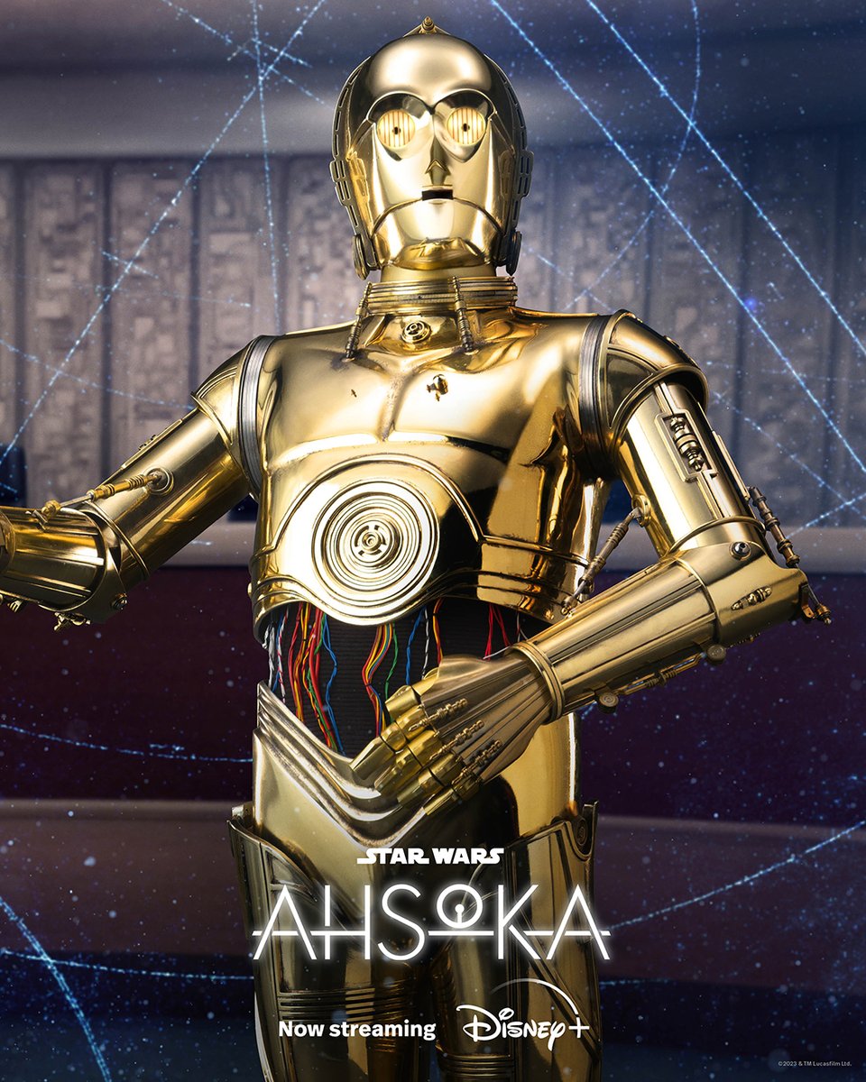 ahsokaofficial's tweet photo. See C-3PO in #Ahsoka, a Star Wars Original series, now streaming on @DisneyPlus. https://t.co/2NadW71u1a