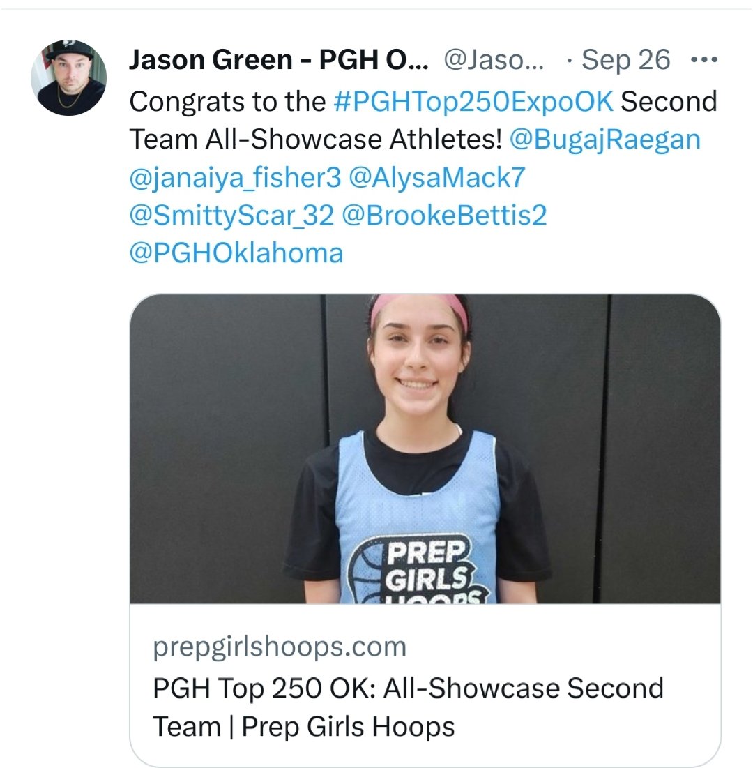 Thanks for the recognition <a href="/JasonGreenBball/">Jason Green - PGH Oklahoma Scout</a>. Had a great time 
<a href="/EYGBasketball/">Southern Assault</a>  <a href="/abovelinehoops/">Abovethelinehoops</a>