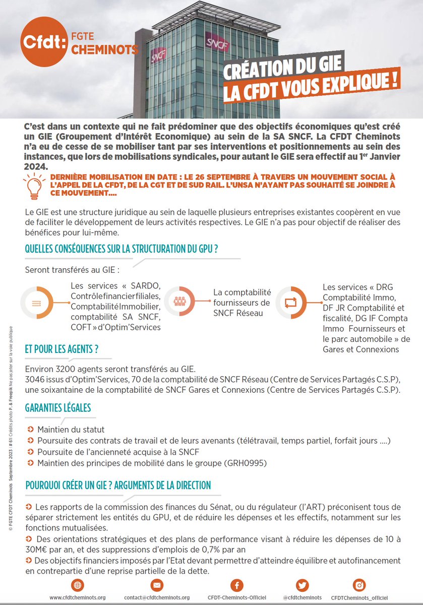 E-TRACT || Création du GIE, la CFDT vous explique ! #tract #cfdtcheminots #explications #lutte #négo

🔗 tinyurl.com/3jrkwa53