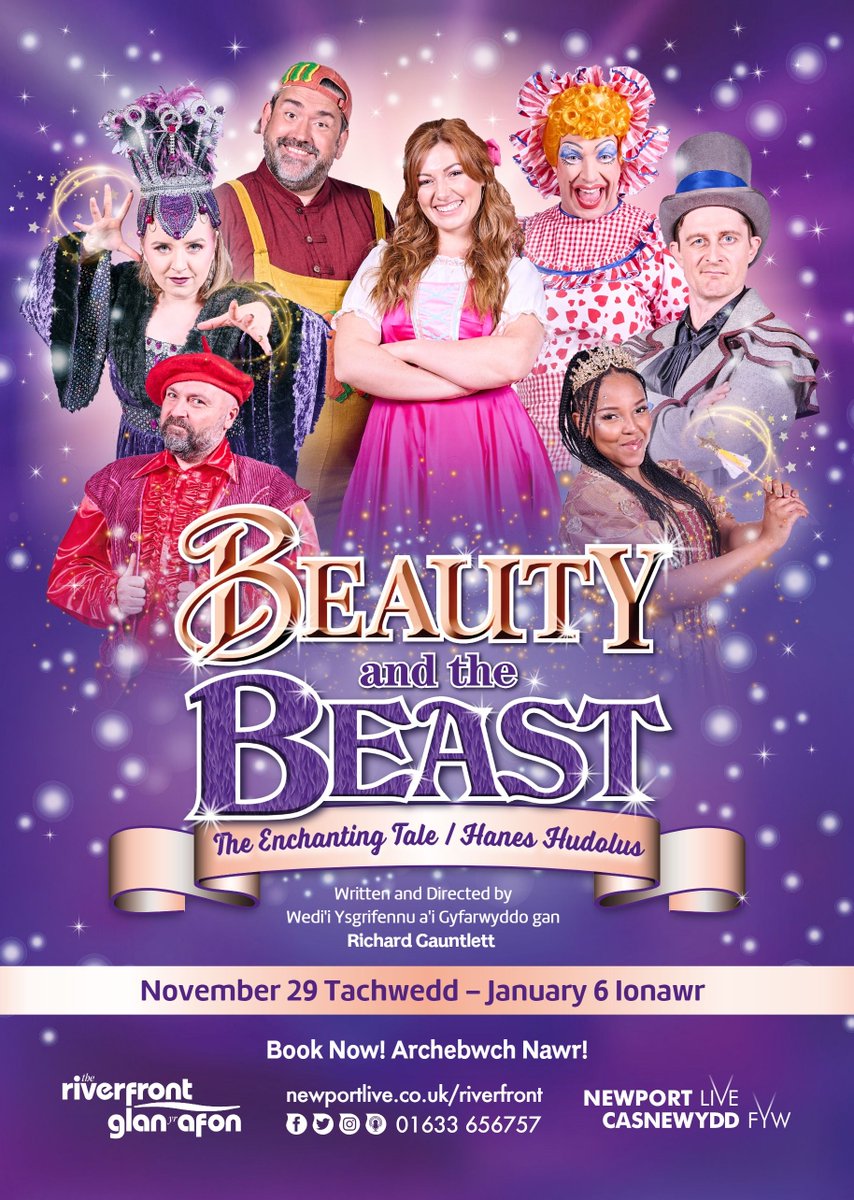 ✨ It's Here...✨ 

Our Beauty and the Beast 2023 pantomime poster!

Starring Richard Elis, Aled Pugh, Phoebe Holmes, Gareth Tempest, Elian West, Alex Parry and Londiwe Mthembu. 

Book your tickets now: buff.ly/3El12QJ 

#RiverfrontArts #RiverfrontPanto