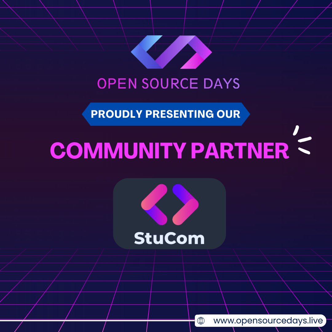 devxdays's tweet photo. 🌟 Presenting our community partner:
@_StuCom - Student Community for Open Source!

StuCom is an open-source haven, dedicated to real-world open-source projects. 

~ Stay tuned for more updates and join us in OSD! 🚀 https://t.co/0hXEdeRA3r