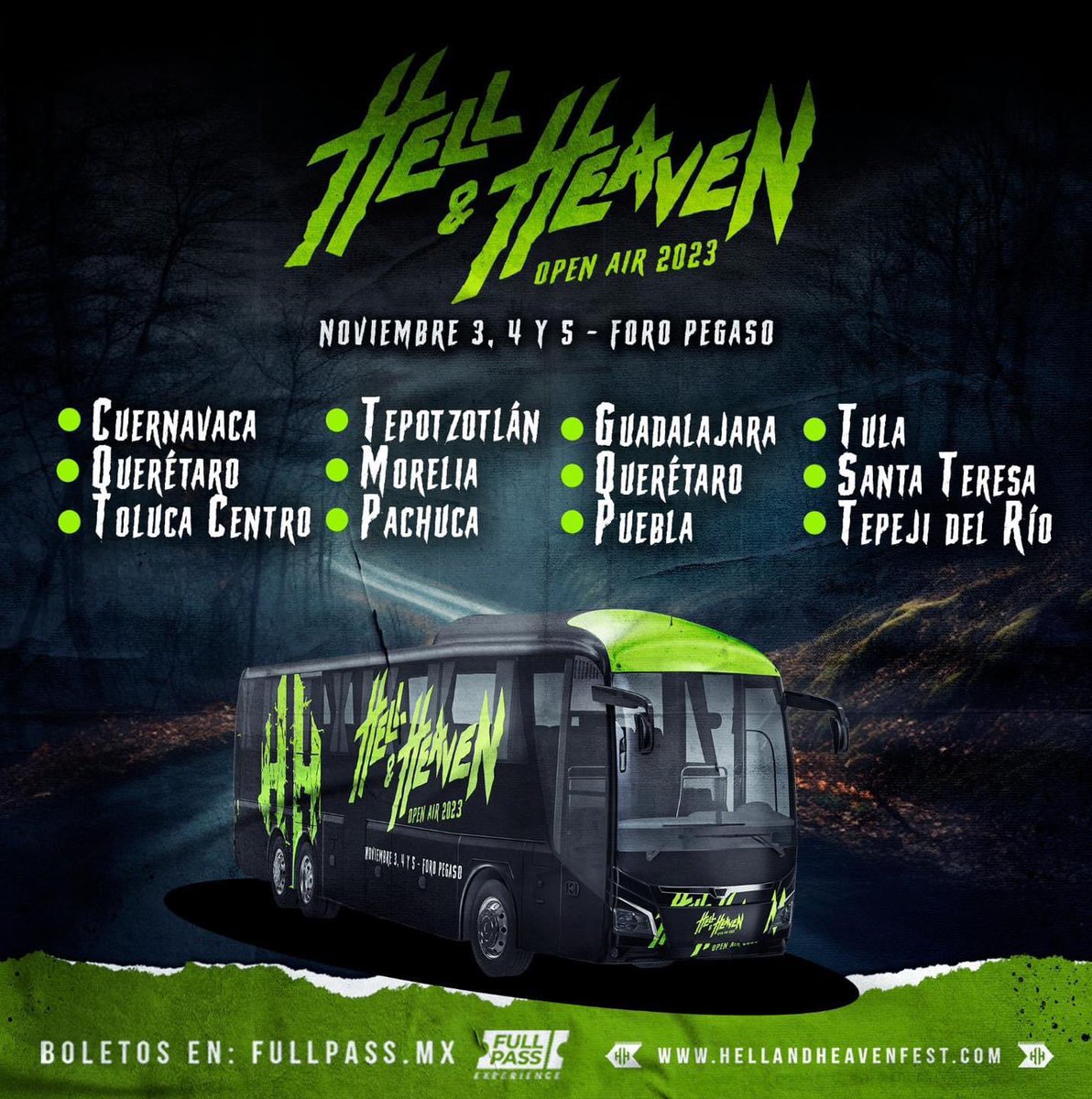 MetalMomJess's tweet photo. 💥 #HellBus llega hasta tu ciudad para llevarte al #HellAndHeaven y que solo te preocupes por disfrutar del mejor fin de semana de tu vida.👊🏻
🚍 Adquiere tu #Hellbus en: https://t.co/SCSFt918An https://t.co/Frww2yvLeR
