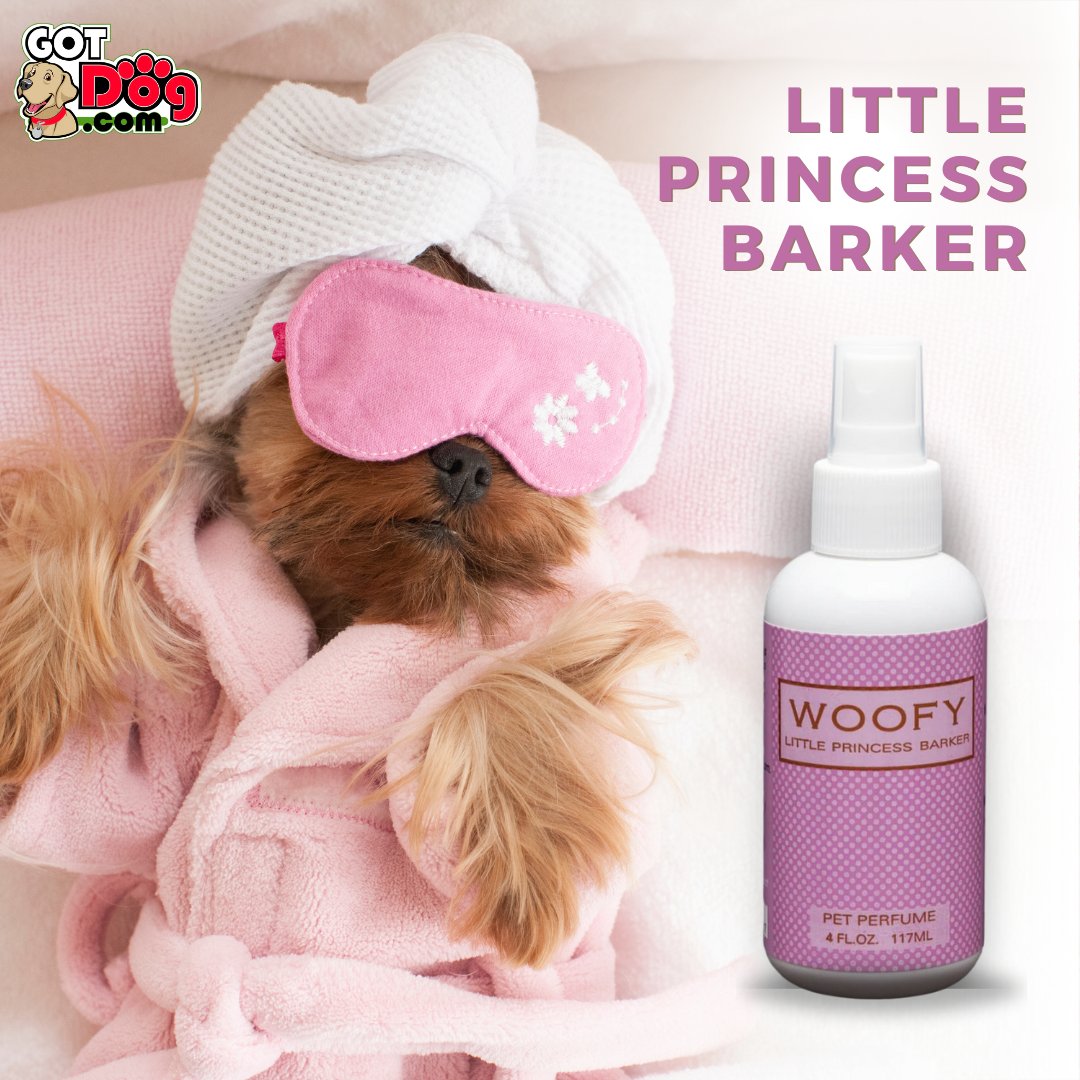 gotdogdotcom's tweet photo. If you're a dog with a taste for the finer things in life, 'Woofy, Little Princess Barker' Pet Cologne is your regal choice!

Crown your grooming routine with Woofy!

https://t.co/uIu4hOB6rb 

#dogoftheday #doglover #petcologne #petfragrances #cologne #perfume #instagramdogs https://t.co/89yxytDJER
