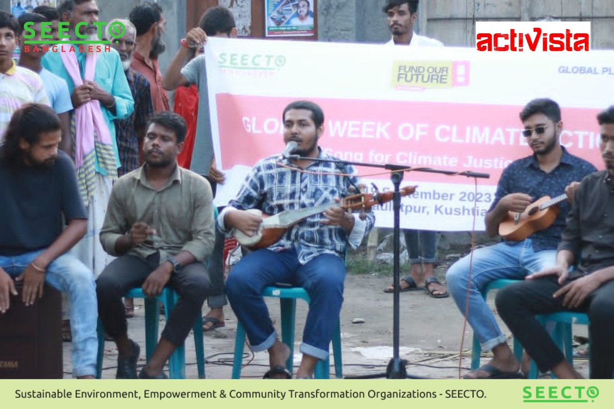 'GLOBAL WEEK OF CLIMATE ACTION'

Song for Climate Justice 
Organised by:- @seectobd11
Supported by:- @AABangladesh

#FundOurFuture #সিক্ত_বাংলাদেশ 
#Seectobangladesh 
#InvestInRenewables  
#climatejustice 
#ActivistaBangladesh 
#ActionAidBangladesh 
#GlobalPlatformBangladesh