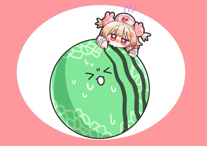 「hat watermelon」 illustration images(Latest)