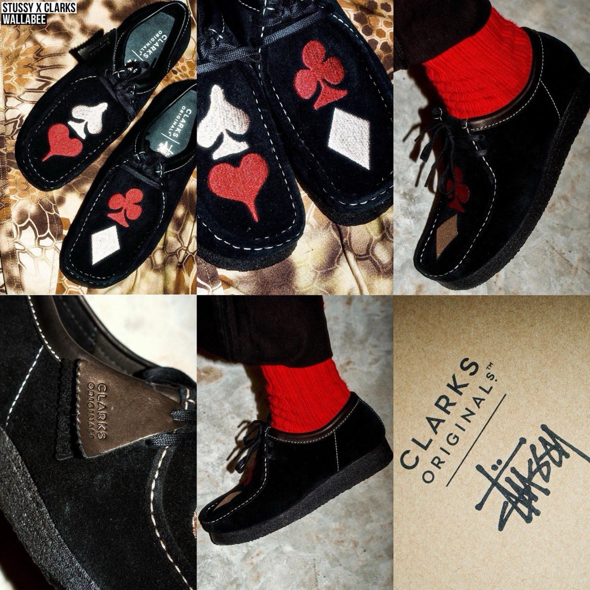 試し履きのみStussy × Clarks Originals Wallabee trump - その他