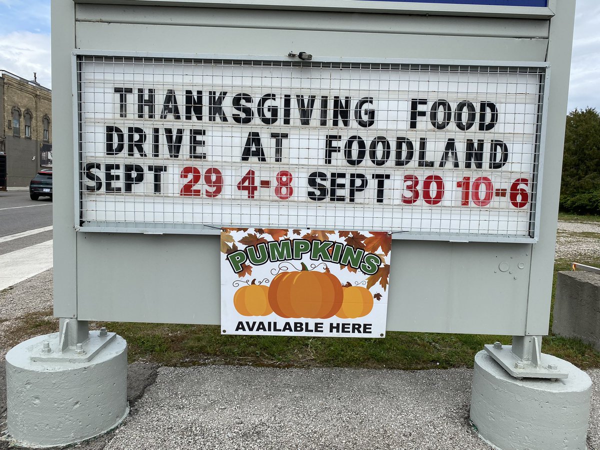 Thanksgiving Food Drive 
at Seaforth Foodland. 
Sept. 29 4pm-8pm &amp;
Sept. 30 10am- 6pm
Hosted by 
Seaforth and District Food Bank.