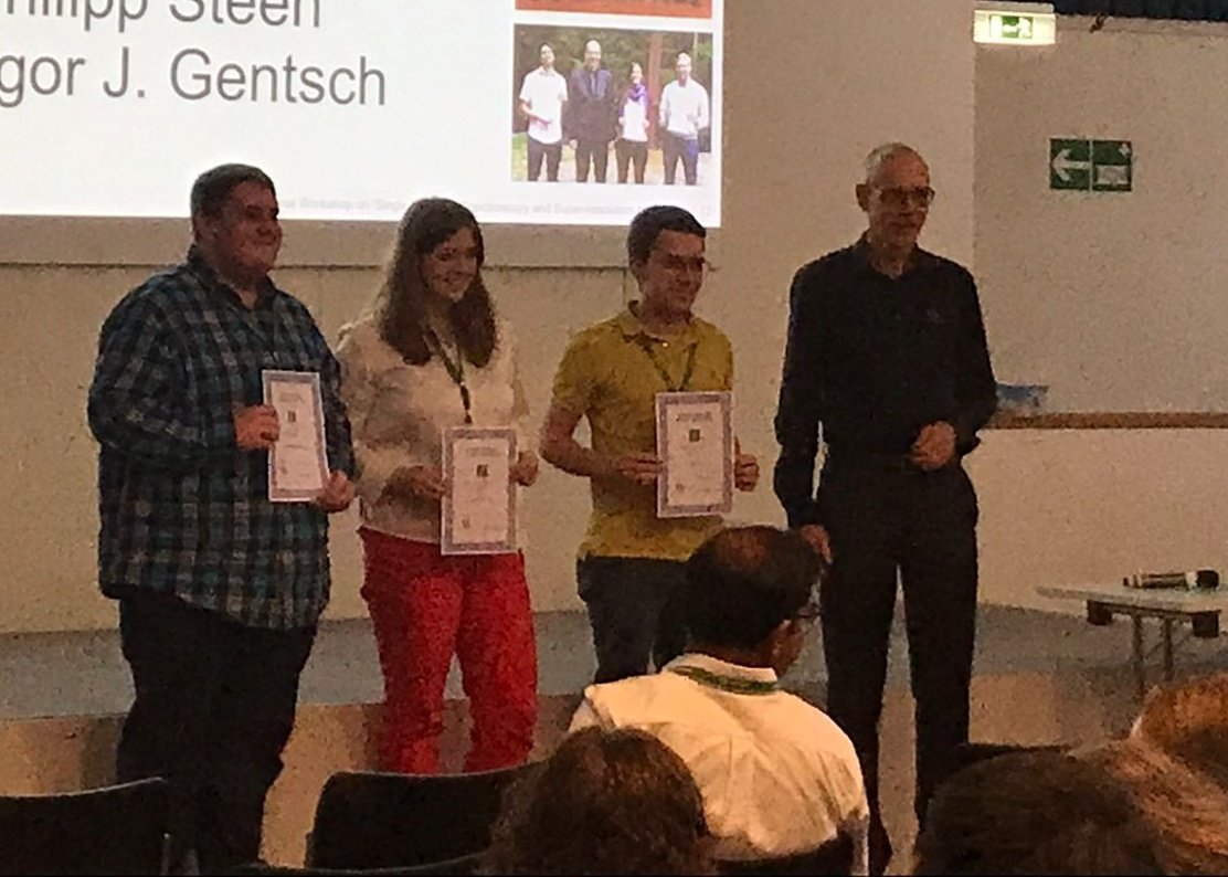 PicoQuant's tweet photo. Congratulations to @SusanneReinhar3, @PhilippSteen, and Gregor J. Gentsch for winning this years student award at our single molecule workshop #WS28. https://t.co/Fwjfj5Iz9F