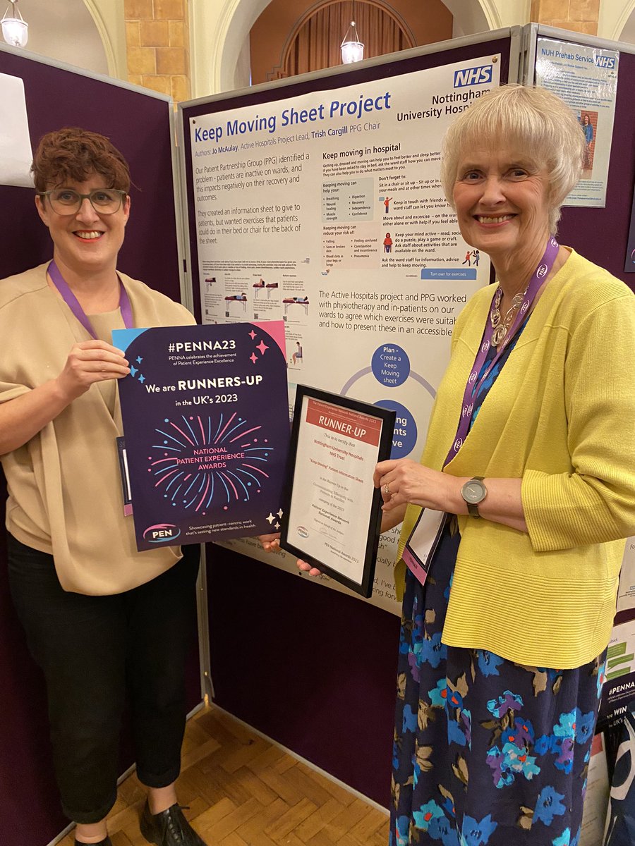 Congratulations &amp; well done <a href="/nuhpatientgroup/">💙 NUH Patient Partnership Group (PPG) 💙</a> <a href="/ActiveNUH/">Jo McAulay</a> <a href="/nottmhospitals/">Nottingham University Hospitals</a>