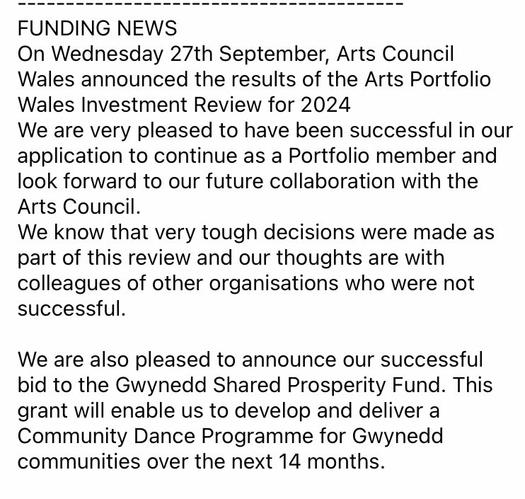 Newyddion Cyllid/Funding News @Arts_Wales_ @CelfGwyneddArts