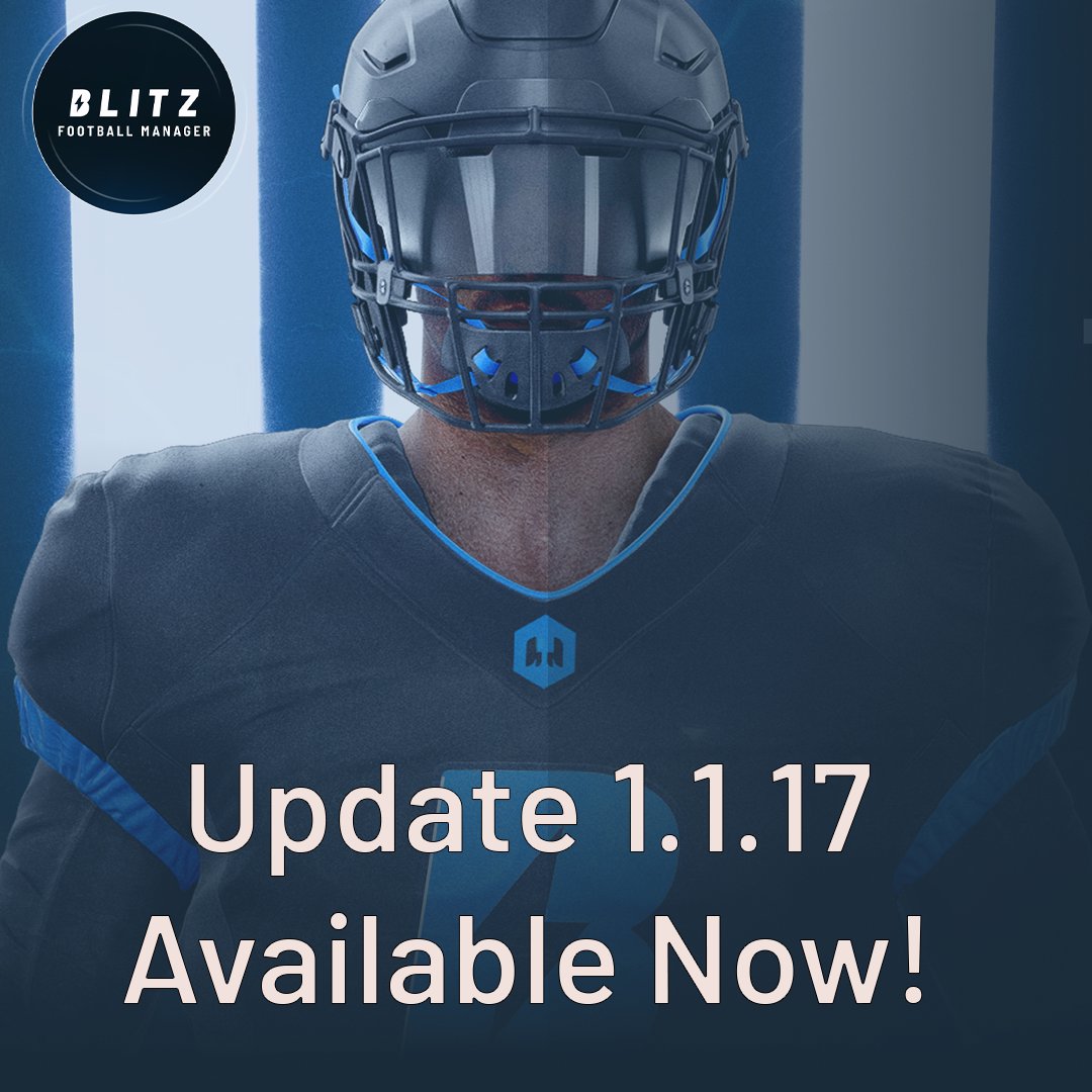 Blitz Football Manager 1.1.17 update is live and now available from the App Store and Google Play Store.

Updates include new onboarding as well as the playbook mechanics now fixed and ready for you to scheme 4th and goal rules and more.

#blitzfootballmanager
#updateheaven