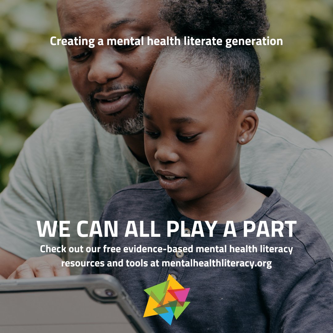 With adolescence being a key time to build understanding and develop skills and attitudes, accurate #MentalHealth information needs to be in the hands of our youth and those who support them.

Learn how you can play a part: mentalhealthliteracy.org/product/about-… #MentalHealthLiteracy