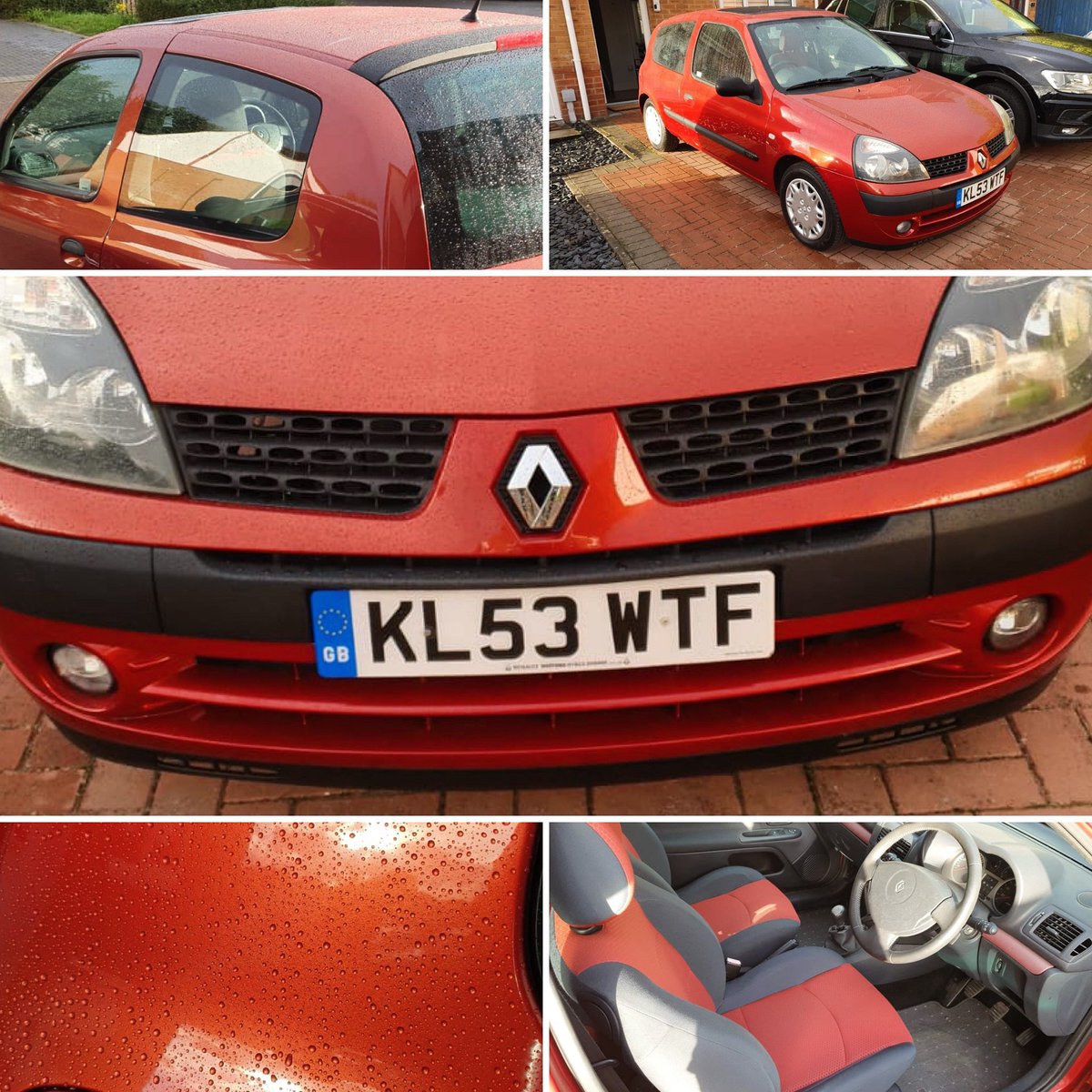apm0788's tweet photo. Anyone who knows me will know that I’m a ridiculously sentimental and nostalgic person, to a fault. Is that why I’ve bought a 20 year old car almost identical to my first motor? Yes…yes it is. Also, that reg. 😆 #wtf #Clio2 #Extreme2 https://t.co/O9Ha0N6N0I