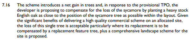 Shocked at the vandalism of the #SycamoreGap. But interesting that <a href="/sdnpa/">South Downs National Park</a>, <a href="/TrevorBeattie/">Trevor Beattie</a>  reposted the story without a hint of irony that itself recently approved the destruction of a sycamore with a TPO simply because in 40 years' time a 'better' tree will have replaced it. 🤷‍♂️