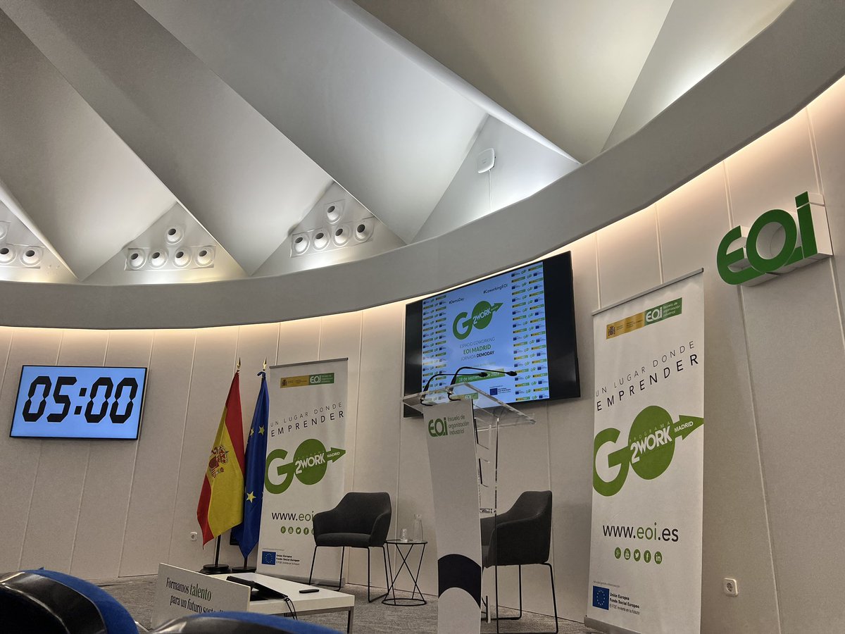 Todo listo para comenzar la IX edición del #Demoday de la <a href="/eoi/">EOI</a> 
Vamos a conocer 12 proyectos emprendedores apasionantes🚀
#CoworkingMadrid