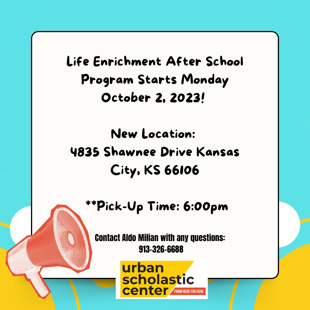 theusckc's tweet photo. Fall Life Enrichment programming starts Monday October 2nd at the USC NEW LOCATION!! If you have any questions please contact Aldo Milian at 913-326-6688. https://t.co/aUQKy2E6PM