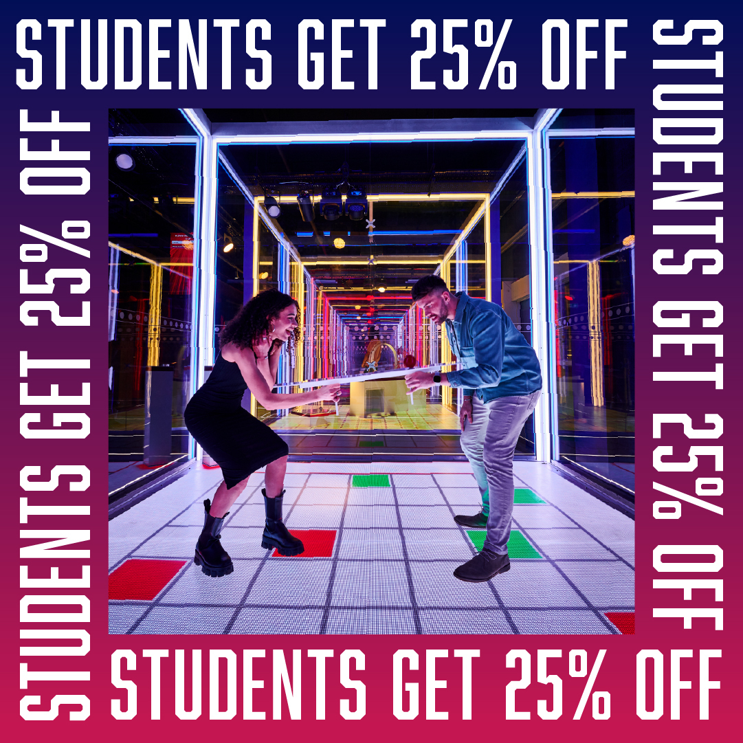 📞 Calling all students!

We’re giving you 25% off THE CUBE every Monday - Thursday. 🟥

Or, get a complimentary drink when you book a round of Putters between Monday and Friday.🍸🍺

Terms and conditions apply; please check our website for full details.