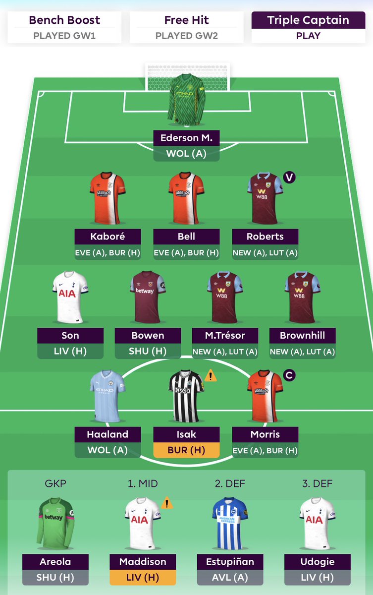NathanBaconFC's tweet image. ITS DOUBLE GAMEWEEK TIME 😍🔥

5000 likes and I’ll Triple Captain Carlton Morris 👀👀👀

#FPL