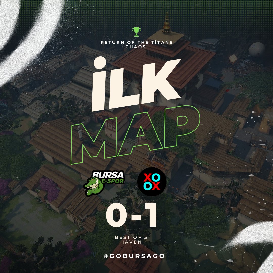 Return of The Titans Chaos yarı final karşılaşmasında ilk haritada 0-1 geriye düşüyoruz.

Haydi çocuklar daha bitmedi! 💪