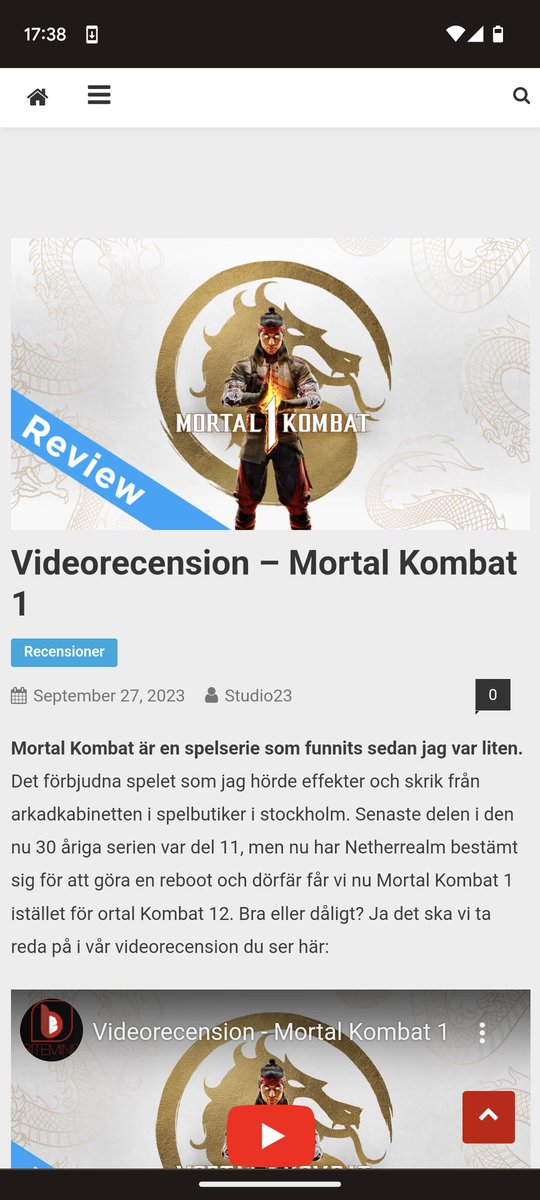 controlaltelite's tweet photo. Videorecension på Mortal Kombat 1 är ute nu på Youtube! 🔥

Vad tror ni? Hiss eller diss?

#mortalkombat #mortalkombat1 #videorecension #videoreview #recension #review #fighting #fatality #warnerbrosentertainment #ctrlaltelite #youtube #newvideo #bitemindstudios https://t.co/eWhrvvogvY