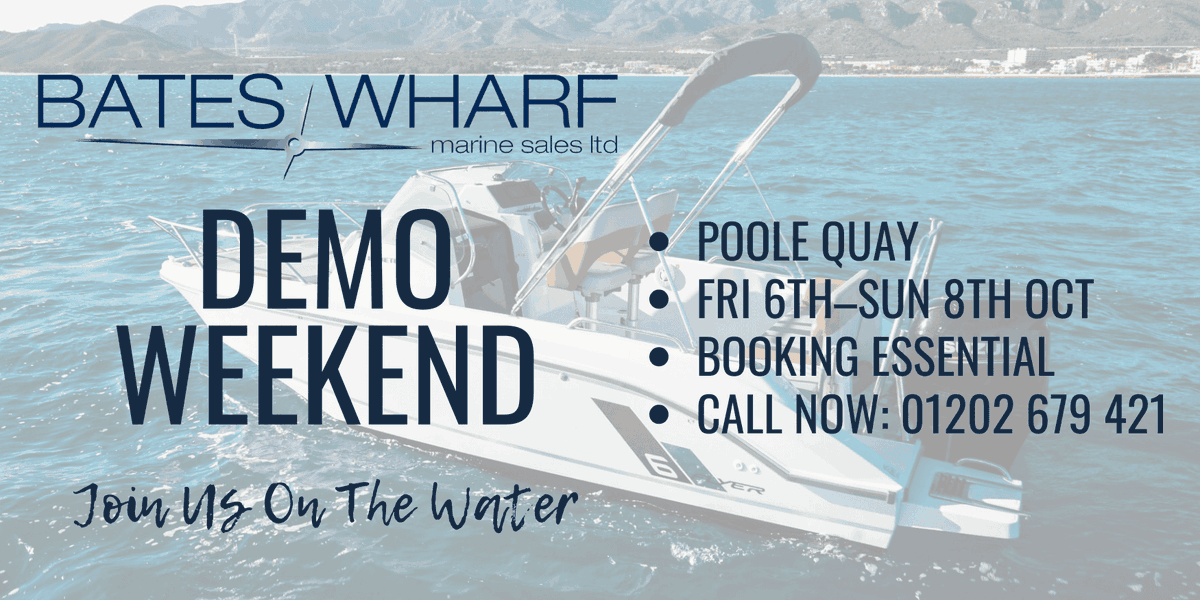 JOIN US ON THE WATER AT POOLE QUAY: 6-8TH OCTOBER. On display will be a selection of Bayliner, Beneteau, Brig, Iron &amp; Rand boats. 01202 679 421. bateswharf.co.uk/news/demo-week…
#demo #trial #boats #boatsforsale #boatforsale #boating #newboat #brig #iron #beneteau #bayliner #RANDBoats