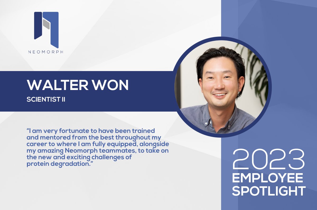 Walter pushes our protein degradation science by making tremendous efforts in our chemistry lab every day. In addition to being one of our talented chemists, Walter is also a great example and mentor for early-career chemists on the team.