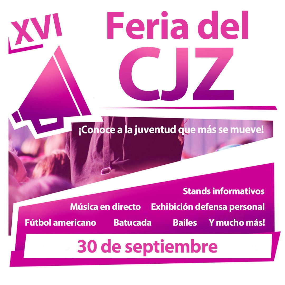 📢 ¡¡Eooooooooooooooo!!
A ver, chavalada: 
El próximo sábado estaremos en la XVI Feria de la #juventud #feriacjz del <a href="/cjzaragoza/">Consejo Juventud Zaragoza</a> 
¡Ven a conocernos y descubre todo lo que podemos hacer por ti!
😊
Y además lo pasaremos bien.
Mira, mira...
👇👇