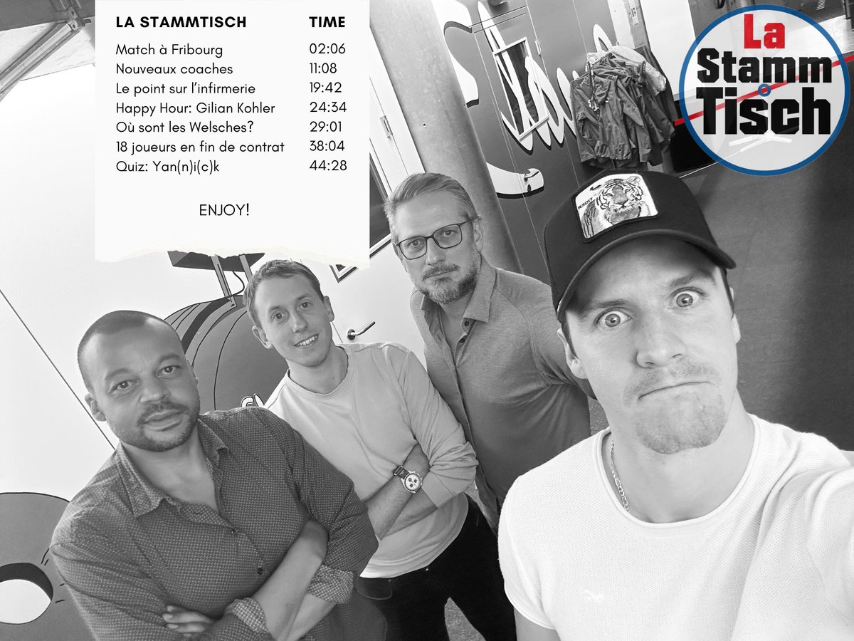 Saison 4, Episode 2 / <a href="/gats92/">Gaëtan Haas</a> 

L’épisode en compagnie du capitaine du <a href="/ehcbiel/">EHC Biel-Bienne</a> dispo sur votre plateforme de podcasts préférée. Abonnez-vous 🔔

Invité surprise: <a href="/giliankohler/">Gilian Kohler</a> 👏🏽👏🏽👏🏽

➡️ linktr.ee/lastammtisch

À écouter aussi ce jeudi à 20h00 sur les ondes de RJB 🟠