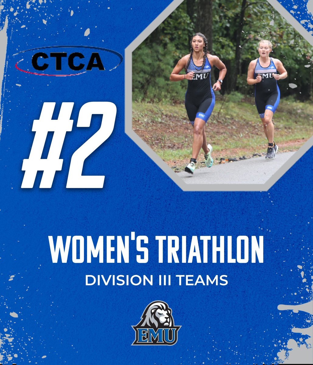 EMU_Athletics's tweet image. Congratulations to the Women’s Triathlon team on their first-ever national ranking, second among @NCAADIII teams! 

📰: tinyurl.com/573zffpv 
📸: tinyurl.com/5n6evtvx

#RoyalPride | #CompeteTogether