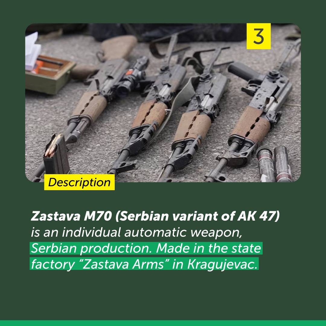 albinkurti's tweet photo. The weapons &amp; other equipment used in this week's terrorist attacks were made by Serbian state-owned military arms producers. The idea that 26 military SUVs &amp; a vast Serbian state-produced arsenal entered Kosova, all without the Serbian govt's involvement, is simply not credible. https://t.co/TRt2lR4gkF