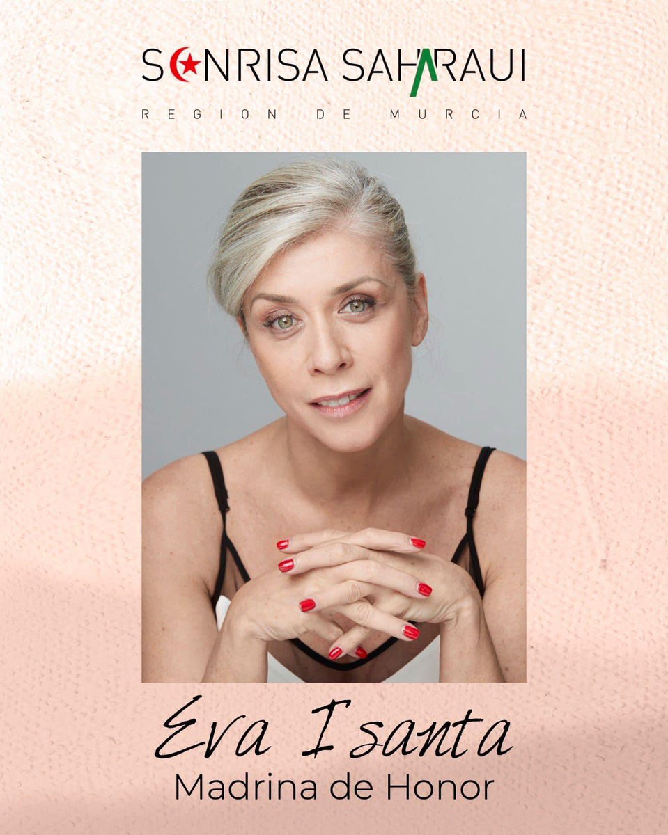 SonrisaYecla's tweet photo. La querida y admirada actriz, Eva Isanta, será nombrada Madrina de Honor de nuestra asociación, el día 11 de noviembre, durante la cena solidaria que tendrá lugar en el hotel Nelva de Murcia. No podemos sentirnos más felices ni con mayor agradecimiento 🇪🇭🫶🏻 https://t.co/2ME5DaZYEH