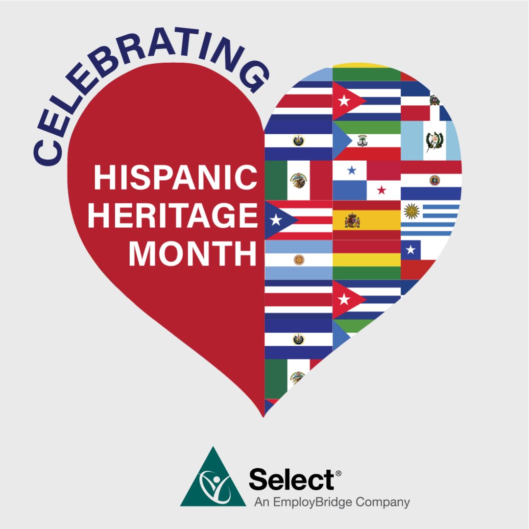 SelectStaffing's tweet photo. This month, we proudly honor the rich tapestry of cultures, traditions, and contributions from the Hispanic community. From art and music to innovation and leadership, your impact is undeniable. Let's come together to recognize the beauty of diversity and the power it brings... https://t.co/RpJLEMf8lF