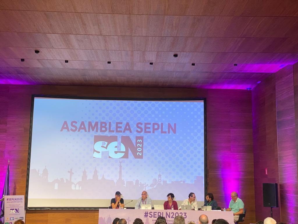 GPLSI (@gplsi) on Twitter photo 📸Asamblea #SEPLN2023, instantánea de la charla ofrecida por <a href="/RAFAELMG34/">RAFAEL MUÑOZ</a> para su candidatura a la presidencia.
<a href="/EPSAlicante/">EPS Alicante</a> <a href="/DLSIUA/">DLSI - UA</a>
#CENID #NLP #PLN #TLH 📸Asamblea #SEPLN2023, instantánea de la charla ofrecida por <a href="/RAFAELMG34/">RAFAEL MUÑOZ</a> para su candidatura a la presidencia.
<a href="/EPSAlicante/">EPS Alicante</a> <a href="/DLSIUA/">DLSI - UA</a>
#CENID #NLP #PLN #TLH