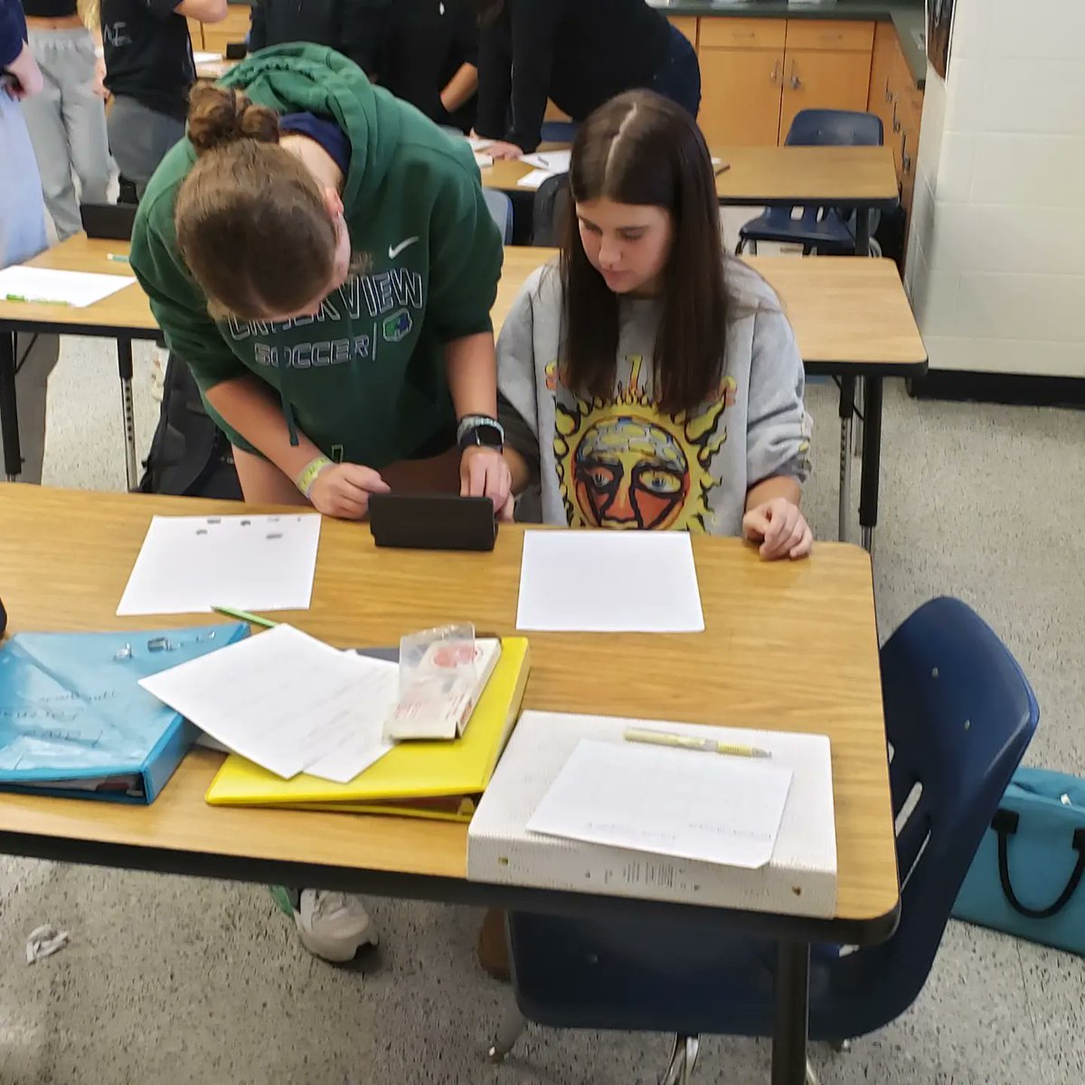 Forensics class begins their Finger Print Analysis Unit. Part 1, rolling prints.