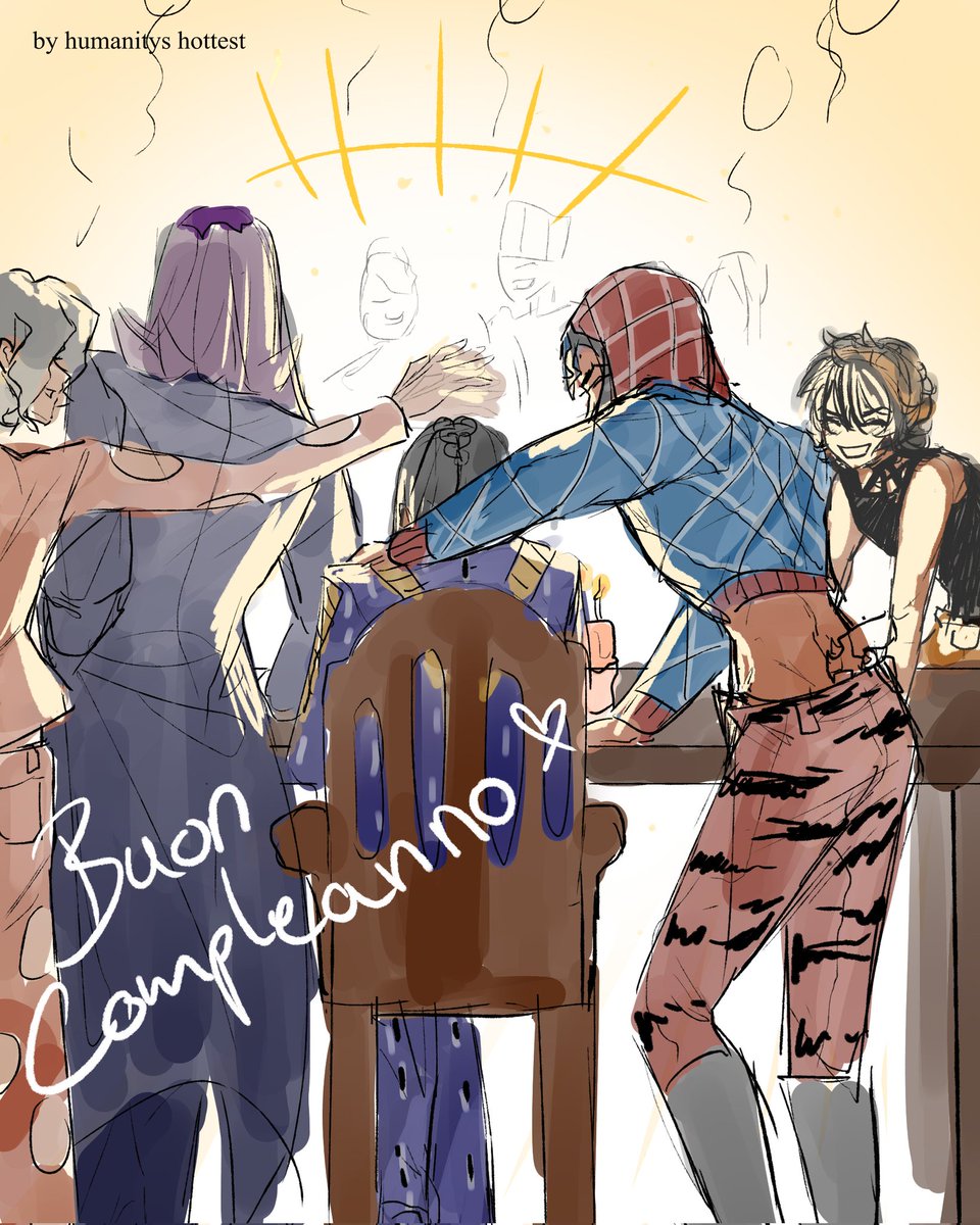 humanityshottes's tweet photo. Reposting this old bday drawing bc migrane is really taking me out rn... happy birthday bruno bucciarati (pookie)😞🎉🎂 https://t.co/rLRpctd1kS