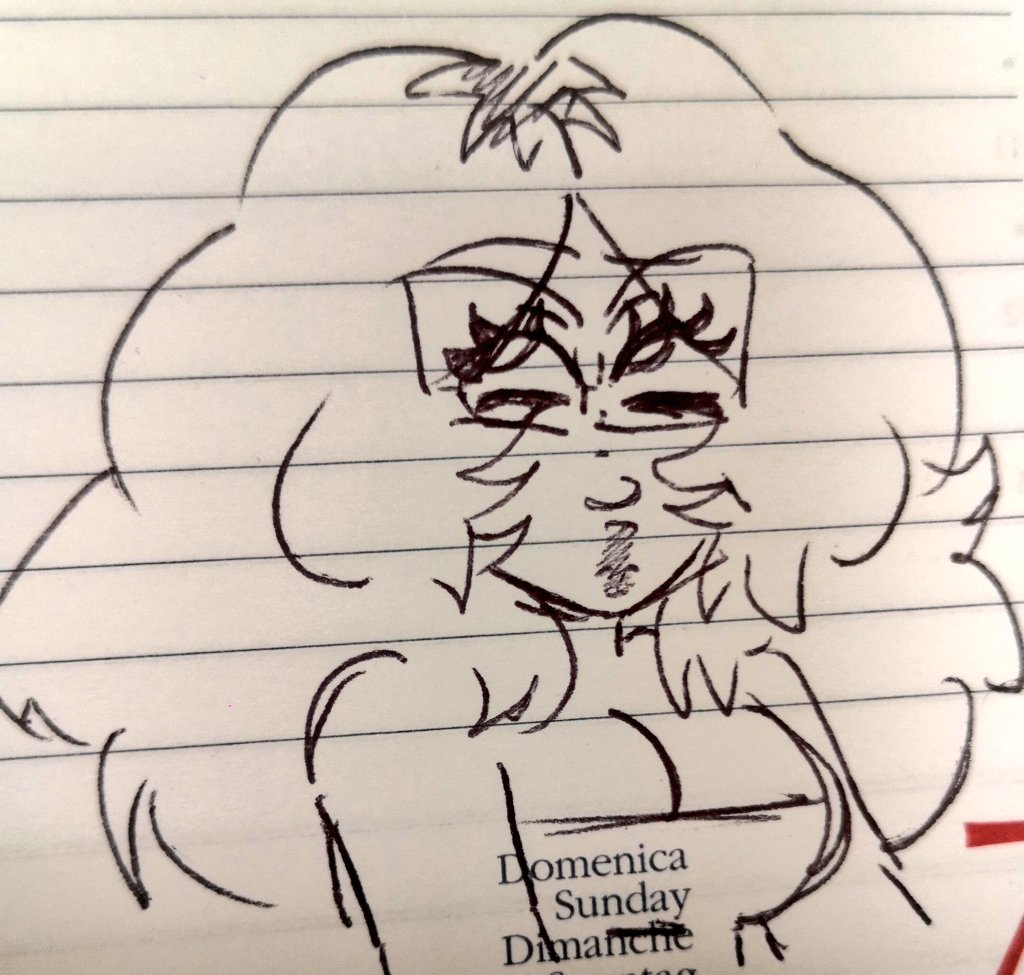 staring at the reader.