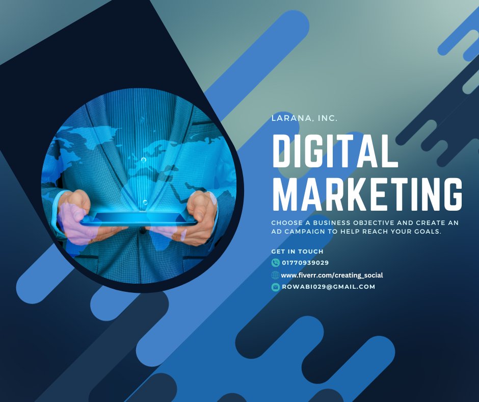 creating_social's tweet image. My Gig:fiverr.com/s/q4pZPd
Want to take your business to new heights? Harness the limitless power of social media! With its massive reach and targeted advertising options, you can boost your brand, grab attention. Get ready to soar, my friends! 🚀📈💼