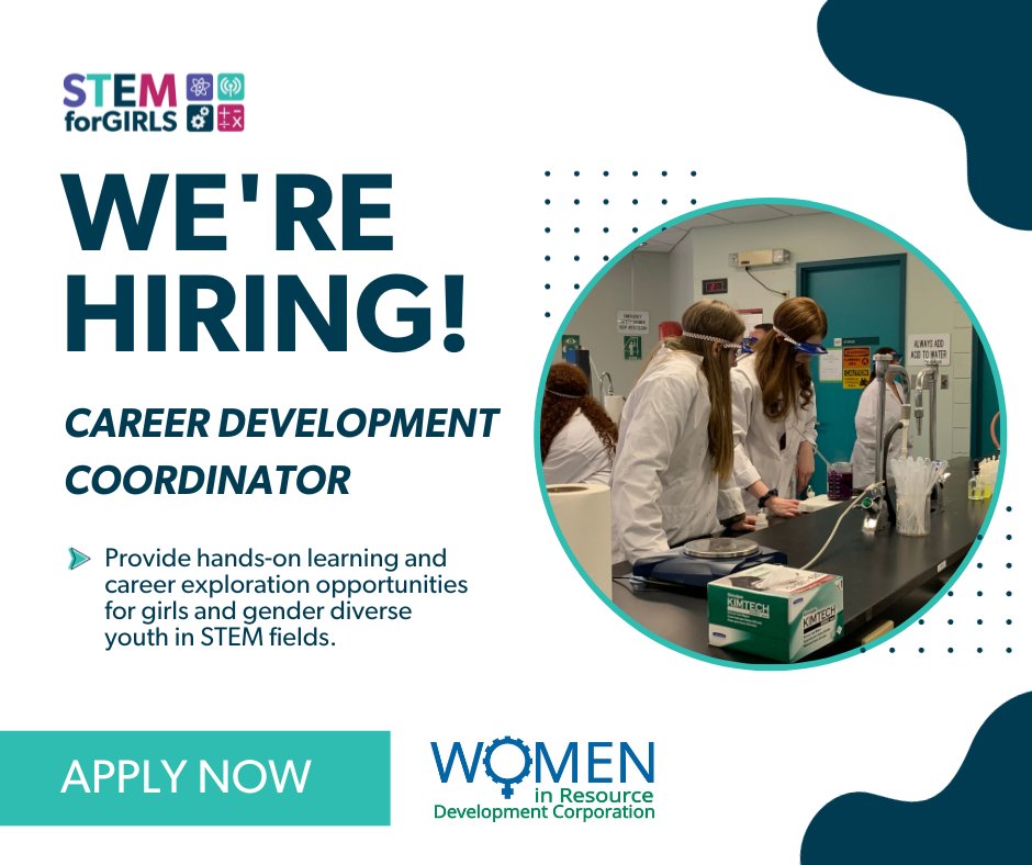 Are you passionate about shaping the future of our youth? WRDC is seeking a dedicated Career Development Coordinator to join our STEMforGIRLS team 👩‍🔬🧪✨

Check out the job posting and amazing perks of working with WRDC here ➡️ wrdc.bamboohr.com/careers/42